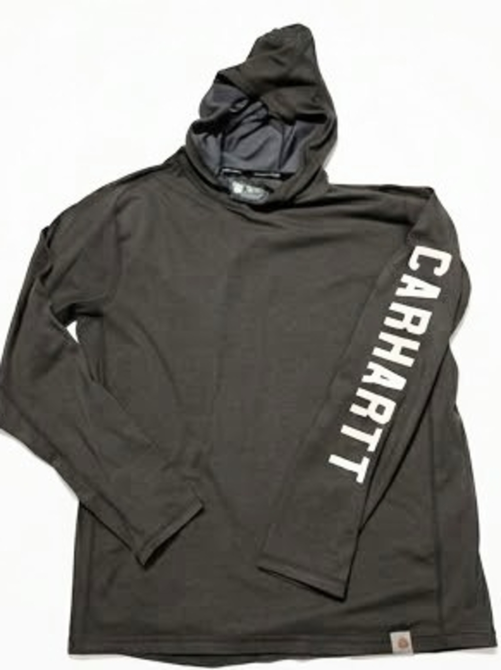 Carhartt Men's Force Relaxed Fit Midweight Long-Sleeve Logo Hooded T-Shirt